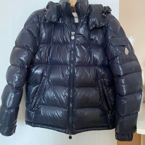 Moncler Navy Blue Down Maya Jacket - Picture 2 of 12